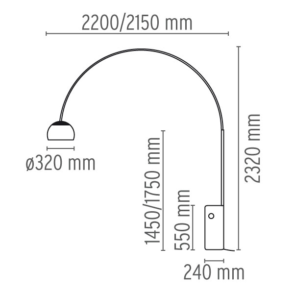 Flos ARCO K EDIZIONE LIMITATA - Lampada ad arco a LED in alluminio